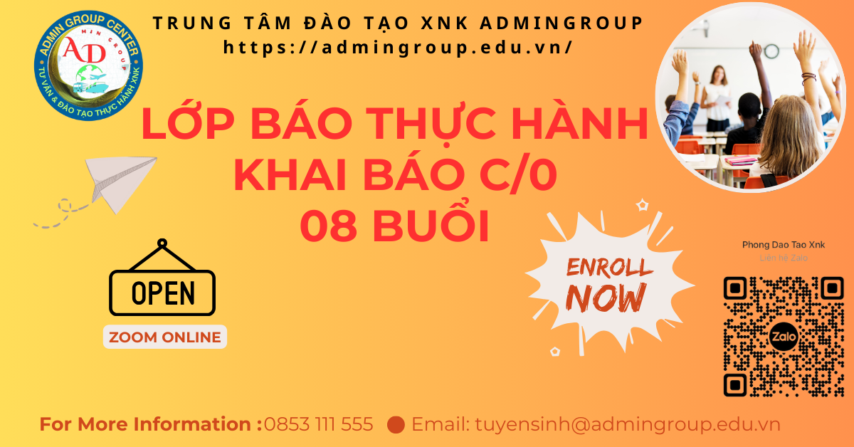 LỚP KHAI BÁO C/O CHUYÊN SÂU- THỰC HÀNH THỰC TẾ